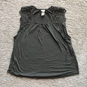 Olive green tank top